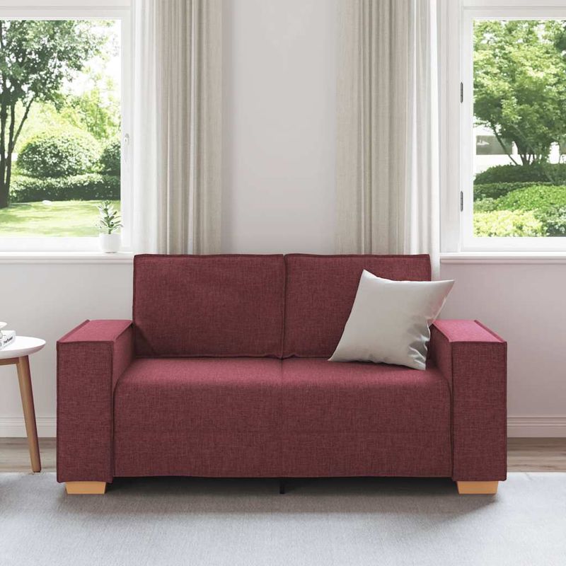 Casa si Gradina - Mobilier - Canapele si coltare - Canapele - Canapea cu 2 locuri, rosu vin, 120 cm, material textil - Infinity.ro