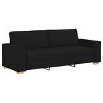 Casa si Gradina - Mobilier - Canapele si coltare - Canapele - Canapea cu 3 locuri, neagra, 180 cm, material textil - Infinity.ro