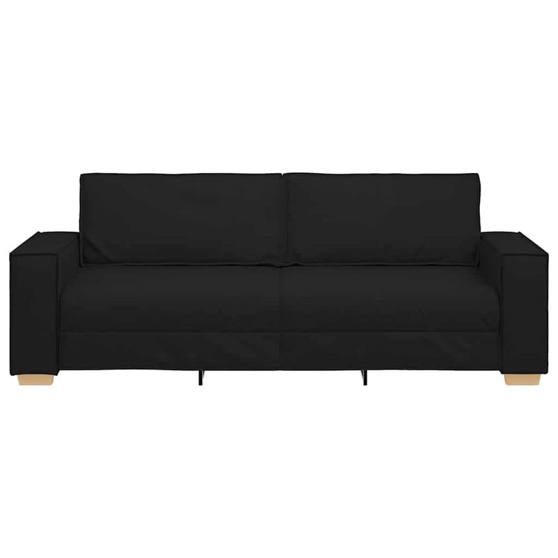 Casa si Gradina - Mobilier - Canapele si coltare - Canapele - Canapea cu 3 locuri, neagra, 180 cm, material textil - Infinity.ro