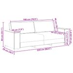 Casa si Gradina - Mobilier - Canapele si coltare - Canapele - Canapea cu 3 locuri, neagra, 180 cm, material textil - Infinity.ro