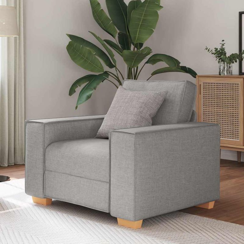 Casa si Gradina - Mobilier - Canapele si coltare - Canapele - Canapea fotoliu gri nor, 60 cm, material textil - Infinity.ro