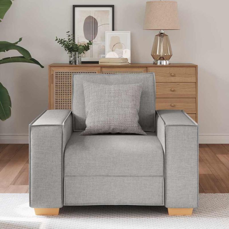Casa si Gradina - Mobilier - Canapele si coltare - Canapele - Canapea fotoliu gri nor, 60 cm, material textil - Infinity.ro