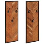 Casa si Gradina - Mobilier - Organizare si depozitare - Cuiere - Rafturi pentru haine 2 buc 35x1x90 cm din lemn masiv de salcam - Infinity.ro