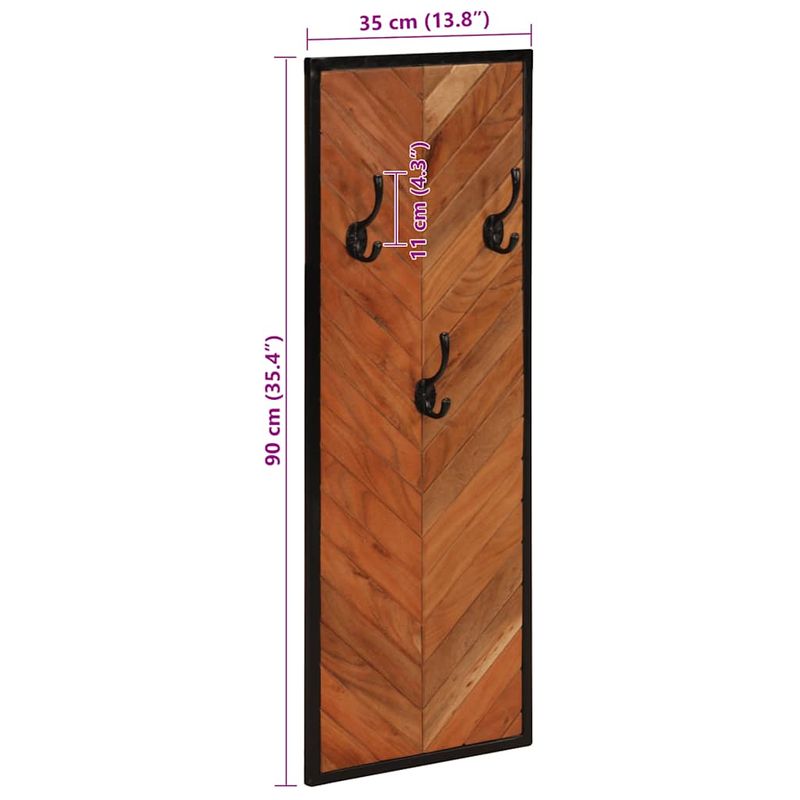 Casa si Gradina - Mobilier - Organizare si depozitare - Cuiere - Rafturi pentru haine 2 buc 35x1x90 cm din lemn masiv de salcam - Infinity.ro
