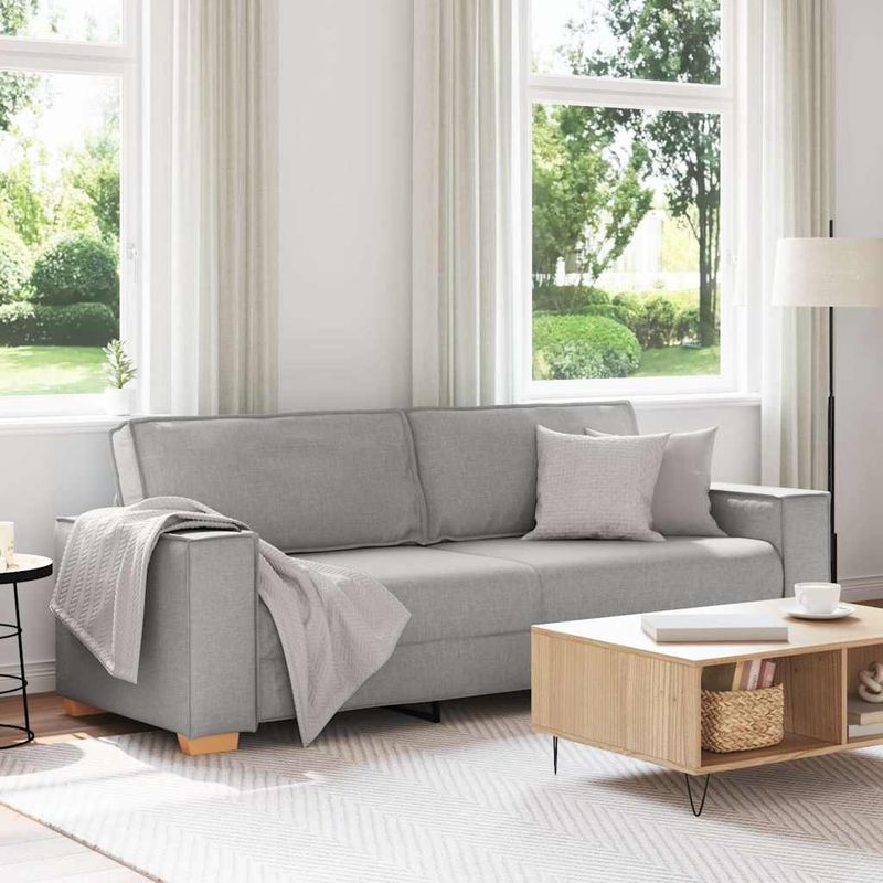 Casa si Gradina - Mobilier - Canapele si coltare - Canapele - Canapea cu 3 locuri, gri nor, 180 cm, material textil - Infinity.ro