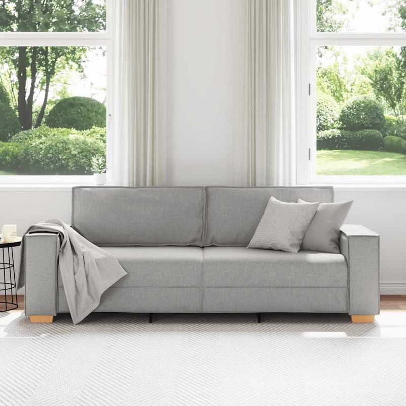 Casa si Gradina - Mobilier - Canapele si coltare - Canapele - Canapea cu 3 locuri, gri nor, 180 cm, material textil - Infinity.ro