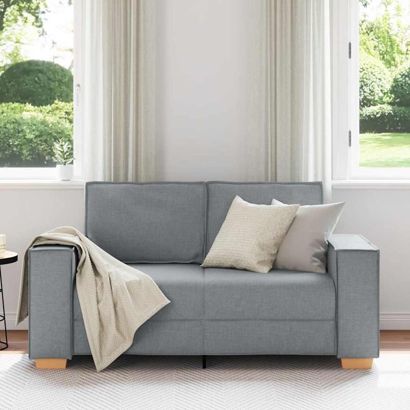 Casa si Gradina - Mobilier - Canapele si coltare - Canapele - Canapea cu 2 locuri, gri deschis, 120 cm, material textil - Infinity.ro