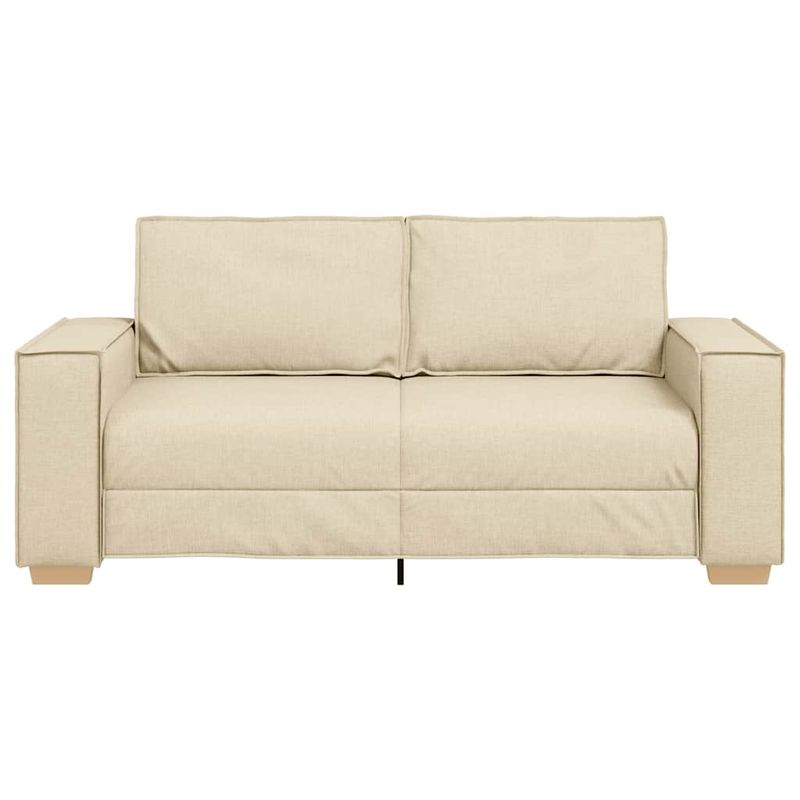 Casa si Gradina - Mobilier - Canapele si coltare - Canapele - Canapea cu 2 locuri, crem, 140 cm, material textil - Infinity.ro