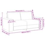 Casa si Gradina - Mobilier - Canapele si coltare - Canapele - Canapea cu 2 locuri, crem, 140 cm, material textil - Infinity.ro