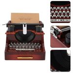 Casa si Gradina - Decoratiuni - Obiecte decorative - Accesorii decorative - Cutie muzicala tip masina de scris, plastic, 14×15×13 cm, maro - Infinity.ro