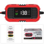 Auto si Moto - Reparatii si depanare - Redresoare - Incarcator redresor baterie moto Techstar 12V 2A cu oprire automata, incarcare inteligenta cu 3 etape, afisaj LED - Infinity.ro