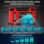 Auto si Moto - Reparatii si depanare - Redresoare - Incarcator Redresor baterii auto-moto inteligent FOXSur FBC122412D, 12V 12A/24V 6A, 7 trepte incarcare, LCD, rosu - Infinity.ro