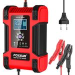Auto si Moto - Reparatii si depanare - Redresoare - Incarcator Redresor baterii auto-moto inteligent FOXSur FBC122412D, 12V 12A/24V 6A, 7 trepte incarcare, LCD, rosu - Infinity.ro