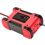 Auto si Moto - Reparatii si depanare - Redresoare - Incarcator Redresor baterii auto-moto inteligent FOXSur FBC122412D, 12V 12A/24V 6A, 7 trepte incarcare, LCD, rosu - Infinity.ro