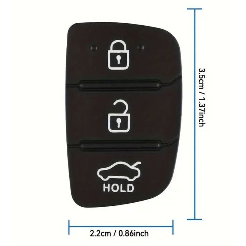 Auto si Moto - Electronice auto - Accesorii electronice auto - Membrana Cauciuc Butoane Cheie Auto 3 Butoane – Compatibila Hyundai, Kia – Pad pentru Telecomanda, Inlocuire Tastatura - Infinity.ro