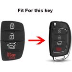 Auto si Moto - Electronice auto - Accesorii electronice auto - Membrana Cauciuc Butoane Cheie Auto 4 Butoane Compatibila Hyundai Tucson, Santa Fe, ix45, Sonata, i40 – Pad Inlocuire - Infinity.ro