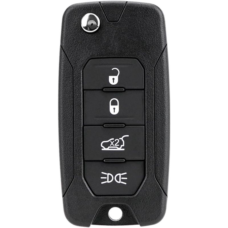 Auto si Moto - Electronice auto - Accesorii electronice auto - Carcasa Cheie Auto Techstar tip Flip cu 4 butoane, Compatibila Jeep Renegade, Compass, Patriot, Liberty 2014–2021, Fiat - Infinity.ro