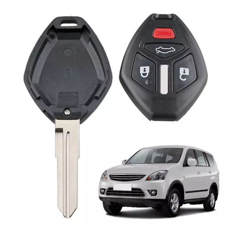 Auto si Moto - Electronice auto - Accesorii electronice auto - Carcasa Cheie Auto cu 4 butoane Techstar Compatibila Mitsubishi Lancer 2008–2015, Galant, Eclipse – model FCCID - Infinity.ro