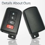 Auto si Moto - Electronice auto - Accesorii electronice auto - Carcasa Cheie Auto Techstar cu 4 butoane, Compatibila Toyota Camry, Corolla, RAV4, Highlander, Avalon – FCC HYQ14FBA - Infinity.ro