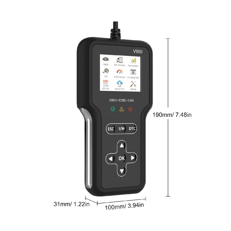 Auto si Moto - Reparatii si depanare - Sisteme de diagnoza - Tester Auto OBD2 Techstar V900 Plus, Diagnoza Motor si Transmisie, peste 600 Coduri Live, Test Baterie si Senzori - Infinity.ro