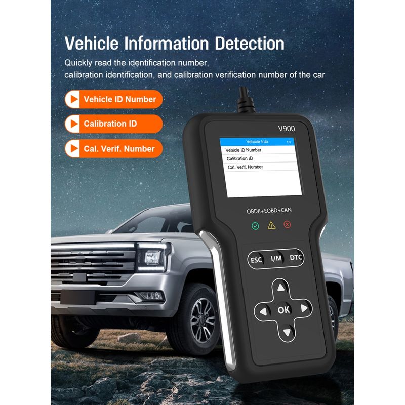 Auto si Moto - Reparatii si depanare - Sisteme de diagnoza - Tester Auto OBD2 Techstar V900 Plus, Diagnoza Motor si Transmisie, peste 600 Coduri Live, Test Baterie si Senzori - Infinity.ro