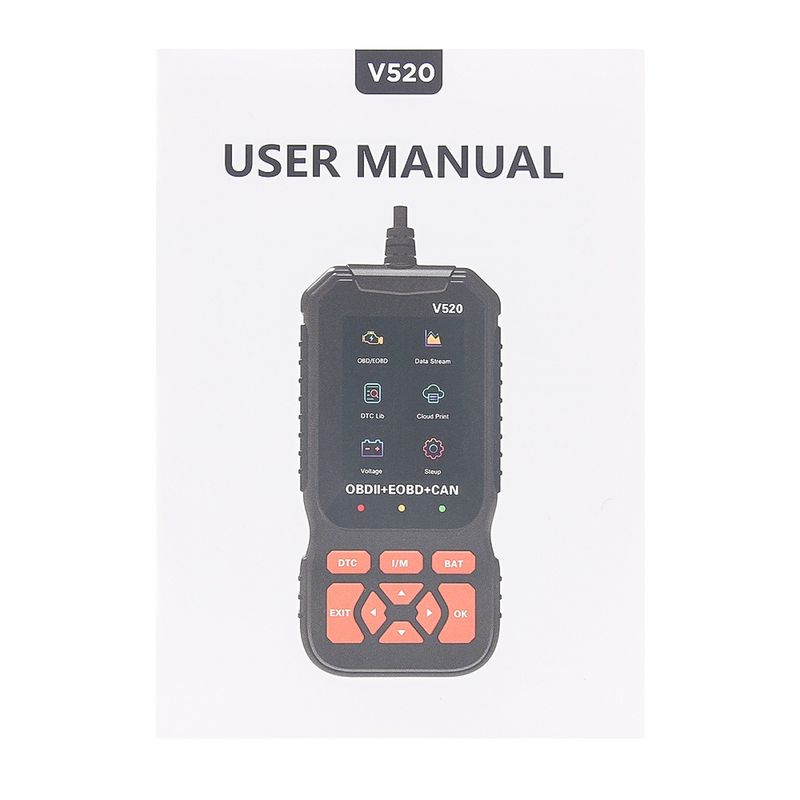 Auto si Moto - Reparatii si depanare - Sisteme de diagnoza - Scanner Auto Profesional OBD2 Techstar® V520, Diagnoza Motor, Citire si Stergere Coduri Eroare, Date Live, Imprimare - Infinity.ro