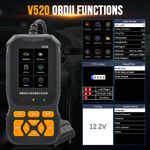 Auto si Moto - Reparatii si depanare - Sisteme de diagnoza - Scanner Auto Profesional OBD2 Techstar® V520, Diagnoza Motor, Citire si Stergere Coduri Eroare, Date Live, Imprimare - Infinity.ro