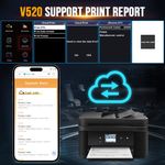 Auto si Moto - Reparatii si depanare - Sisteme de diagnoza - Scanner Auto Profesional OBD2 Techstar® V520, Diagnoza Motor, Citire si Stergere Coduri Eroare, Date Live, Imprimare - Infinity.ro