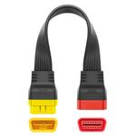 Auto si Moto - Reparatii si depanare - Sisteme de diagnoza - Cablu extensie OBDII JFIND JF36, 16 pini, 36cm, transmisie rapida, compatibil 12V/24V, impermeabil, rezistent temp - Infinity.ro