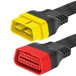 Auto si Moto - Reparatii si depanare - Sisteme de diagnoza - Cablu extensie OBDII JFIND JF36, 16 pini, 36cm, transmisie rapida, compatibil 12V/24V, impermeabil, rezistent temp - Infinity.ro