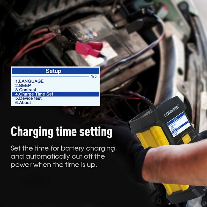 Auto si Moto - Reparatii si depanare - Scule auto - Testere si multimetre - Tester Baterie Auto KONNWEI KW510, Testare CCA, Incarcare, Reparatie, Suport 12V, Rezistenta, SOH, SOC, Test Ripple - Infinity.ro