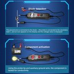 Auto si Moto - Reparatii si depanare - Scule auto - Testere si multimetre - Dispozitiv Profesional Testare Circuite Auto Techstar® YM-P100, Multimetru Inteligent cu Ecran LCD, 107V - Infinity.ro