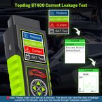 Auto si Moto - Reparatii si depanare - Scule auto - Testere si multimetre - Tester auto Topdiag BT400 4 in 1, test baterie, tensiune pini OBD2, pierderi curent, asistenta inlocuire acumulator - Infinity.ro