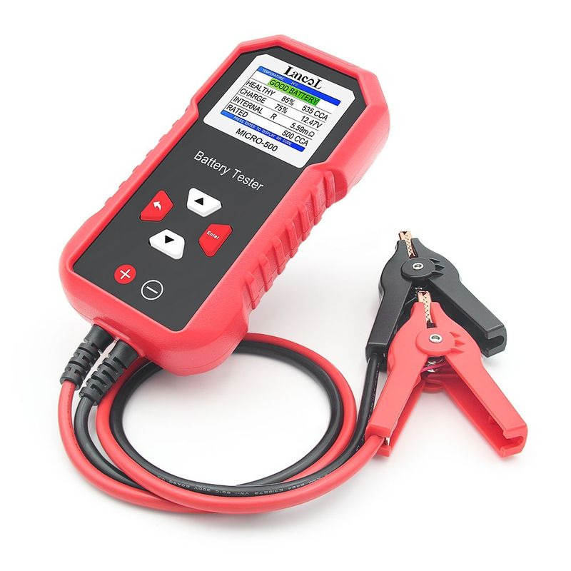 Auto si Moto - Reparatii si depanare - Scule auto - Testere si multimetre - Tester baterie auto Lancol MICRO-500, verificare rapida 12V Plumb-Acid si LiFePO4, compatibil AGM, GEL, EFB, rosu negru - Infinity.ro