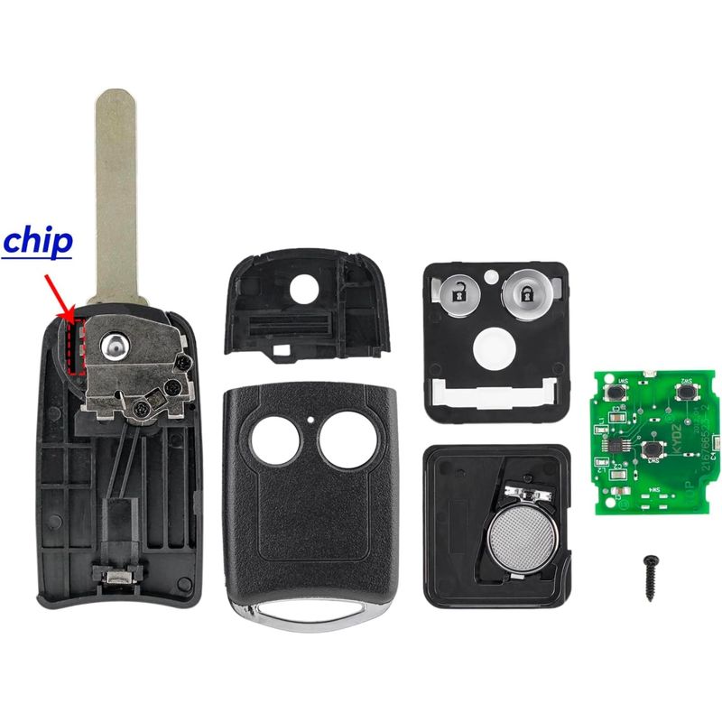 Auto si Moto - Electronice auto - Accesorii electronice auto - Cheie Auto Programabila Completa Techstar cu 2 butoane, 433MHz, Compatibila Honda Civic 2011–2014, CR-V, Jazz 2012–2015 - Infinity.ro