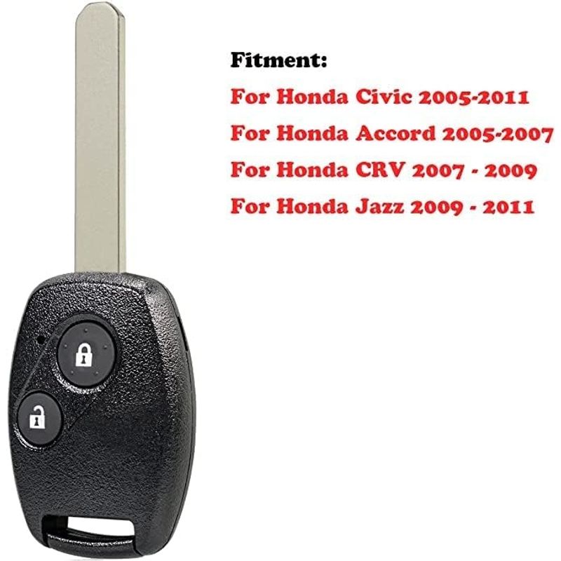 Auto si Moto - Electronice auto - Accesorii electronice auto - Cheie Auto Techstar Completa Programabila 433MHz, cu 2 butoane si cip ID46 PCF7936, compatibila Honda Civic, Accord - Infinity.ro