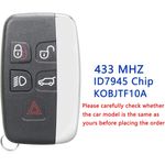 Auto si Moto - Electronice auto - Sisteme de inchidere centralizata - Cheie Auto Completa Programabila 433MHz, cu 5 butoane, cip PCF7945, compatibila Land Rover Discovery, Freelander, Range - Infinity.ro