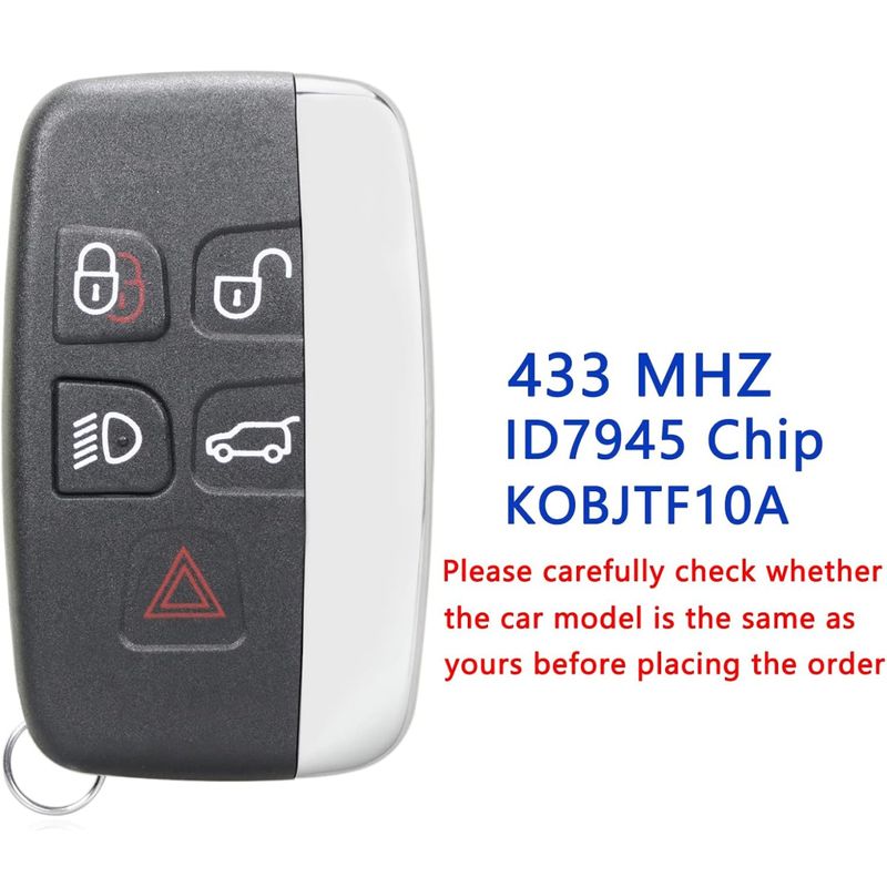 Auto si Moto - Electronice auto - Sisteme de inchidere centralizata - Cheie Auto Completa Programabila 433MHz, cu 5 butoane, cip PCF7945, compatibila Land Rover Discovery, Freelander, Range - Infinity.ro