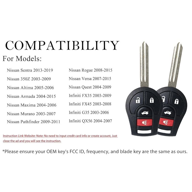 Auto si Moto - Electronice auto - Accesorii electronice auto - Cheie Auto Programabila Completa 3+1 butoane, Compatibila Nissan X-Trail, Senta, Versa, Altima, Infiniti FX35, 45 - Infinity.ro