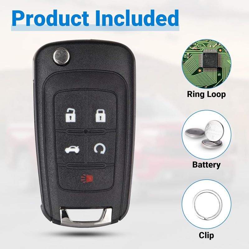 Auto si Moto - Electronice auto - Sisteme de inchidere centralizata - Cheie Auto Completa Programabila, Compatibila Chevrolet Captiva, Cruze, Malibu, Opel Antara, cu 4+1 butoane - Infinity.ro