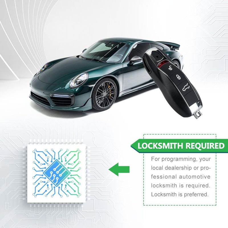 Auto si Moto - Electronice auto - Accesorii electronice auto - Cheie Auto Completa Programabila, compatibila Porsche Cayenne, 911, Boxster – 3 butoane, FCC KR55WK50138 / KR55WK50136 - Infinity.ro