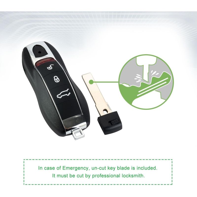 Auto si Moto - Electronice auto - Accesorii electronice auto - Cheie Auto Completa Programabila, compatibila Porsche Cayenne, 911, Boxster – 3 butoane, FCC KR55WK50138 / KR55WK50136 - Infinity.ro