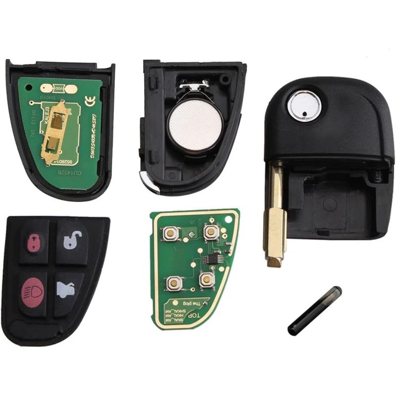 Auto si Moto - Electronice auto - Accesorii electronice auto - Cheie Auto Completa Programabila 433MHz, cu 4 butoane, cip 4D60, compatibila Jaguar X-Type, S-Type, XJ, XJR, XK, XF - Infinity.ro