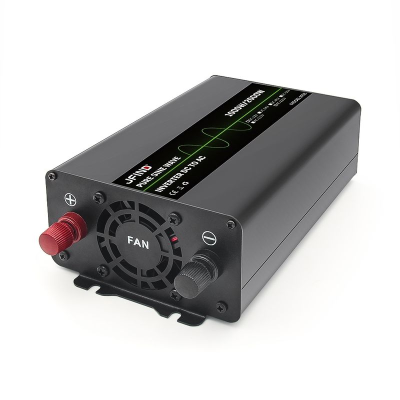 Auto si Moto - Reparatii si depanare - Invertoare auto - Invertor auto JFIND JF02, unda sinusoidala pura, 12V la 220V, 1000W continuu, 2000W varf, afisaj LCD, protectii multiple - Infinity.ro
