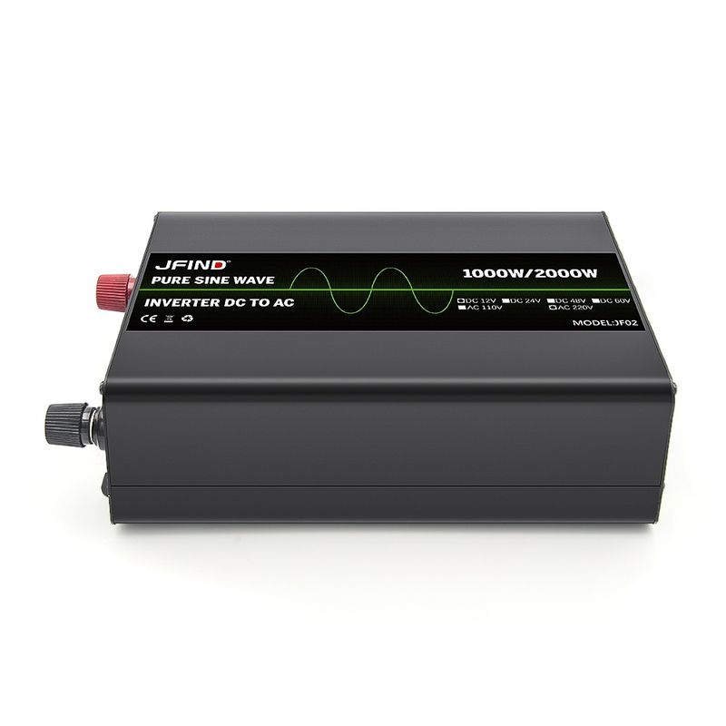 Auto si Moto - Reparatii si depanare - Invertoare auto - Invertor auto JFIND JF02, unda sinusoidala pura, 12V la 220V, 1000W continuu, 2000W varf, afisaj LCD, protectii multiple - Infinity.ro