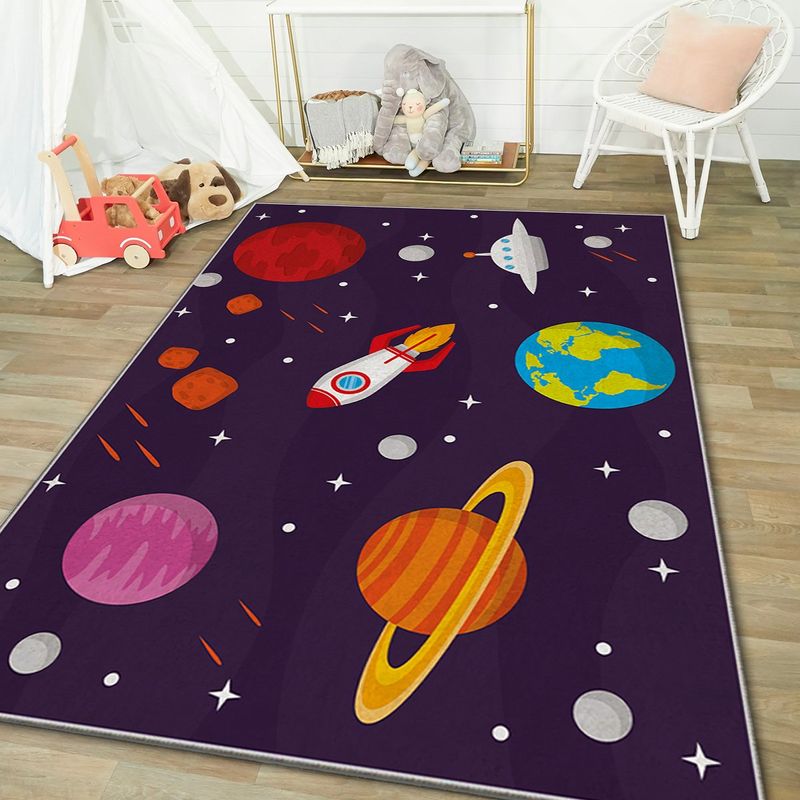 Casa si Gradina - Textile si covoare - Covoare - Covoare copii - Covor copii, Conceptum Hypnose, multicolor, 120x180 cm, 100% poliester, antiderapant, 504NGR1513 - Infinity.ro