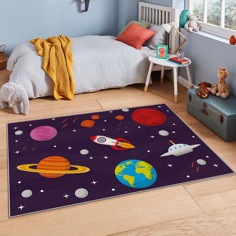 Casa si Gradina - Textile si covoare - Covoare - Covoare copii - Covor copii, Conceptum Hypnose, multicolor, 120x180 cm, 100% poliester, antiderapant, 504NGR1513 - Infinity.ro