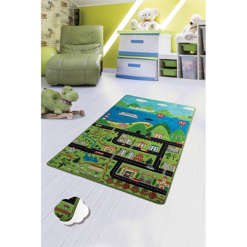 Casa si Gradina - Textile si covoare - Covoare - Covoare copii - Covor copii, Conceptum Hypnose, multicolor, 140x190 cm, 100% poliester, antiderapant, lavabil, 876CHL1070 - Infinity.ro