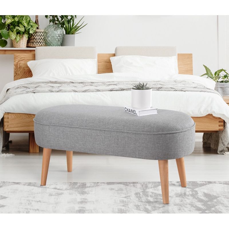 Casa si Gradina - Mobilier - Canapele si coltare - Banchete - Bancheta, Atelier Del Sofa, 100% in, gri, 100x47x40 cm - Infinity.ro