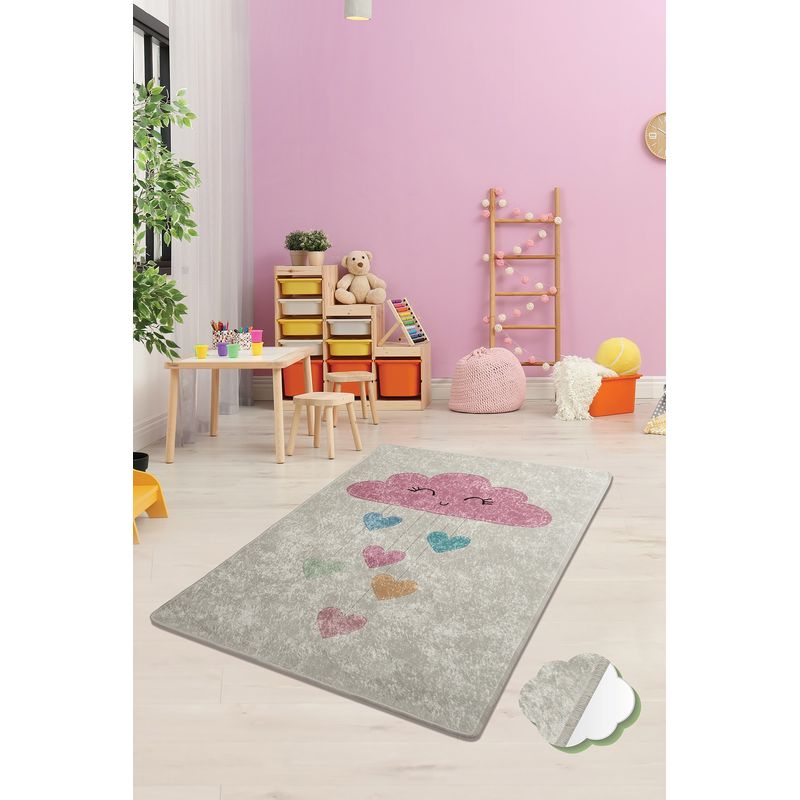 Casa si Gradina - Textile si covoare - Covoare - Covoare copii - Covor copii, Conceptum Hypnose, multicolor, 140x190 cm, 100% poliester, antiderapant, lavabil, 876CHL1104 - Infinity.ro